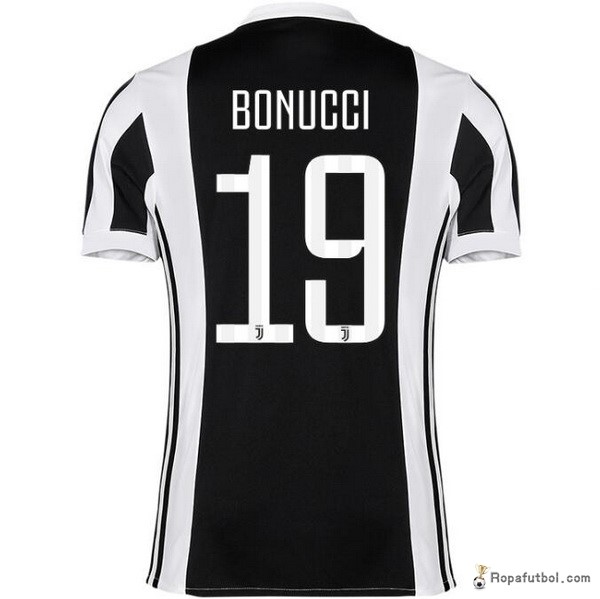 Camiseta Juventus Replica Primera Ropa Bonucci 2017/18 Negro